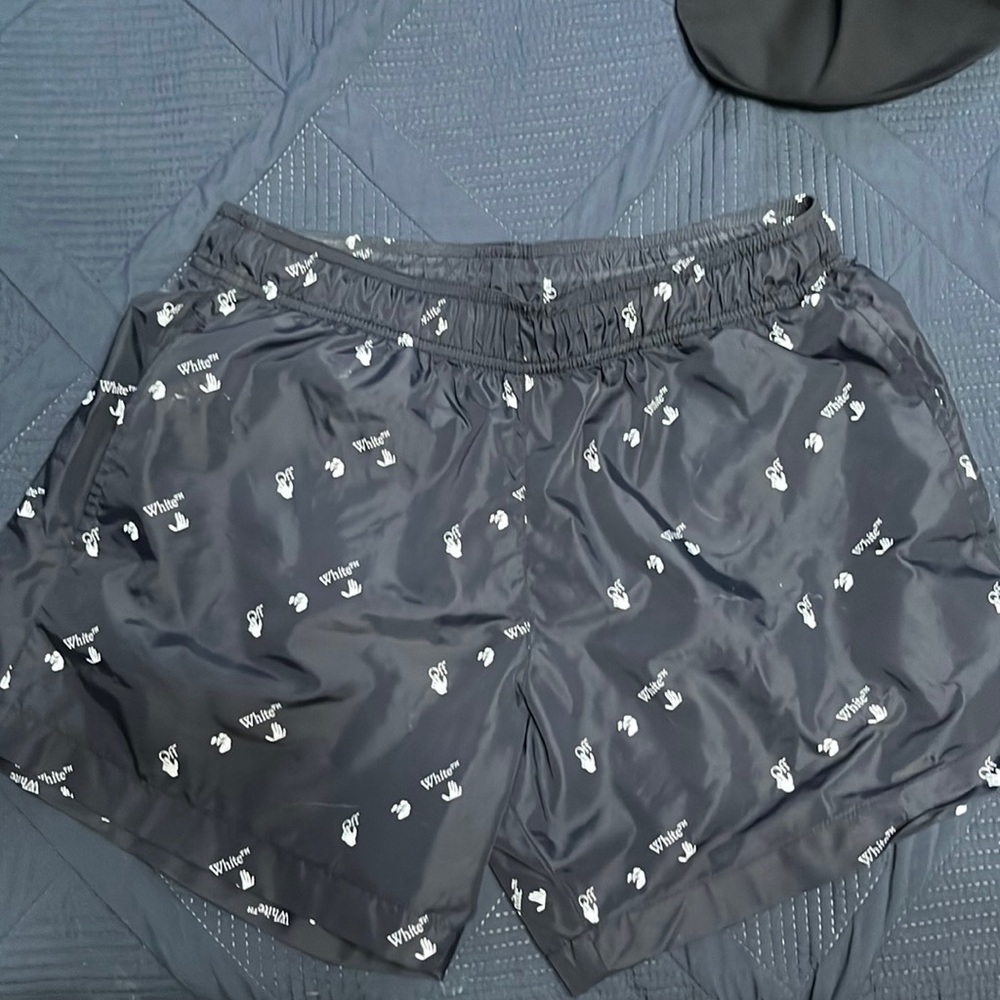 Off white hands off swimming trunks